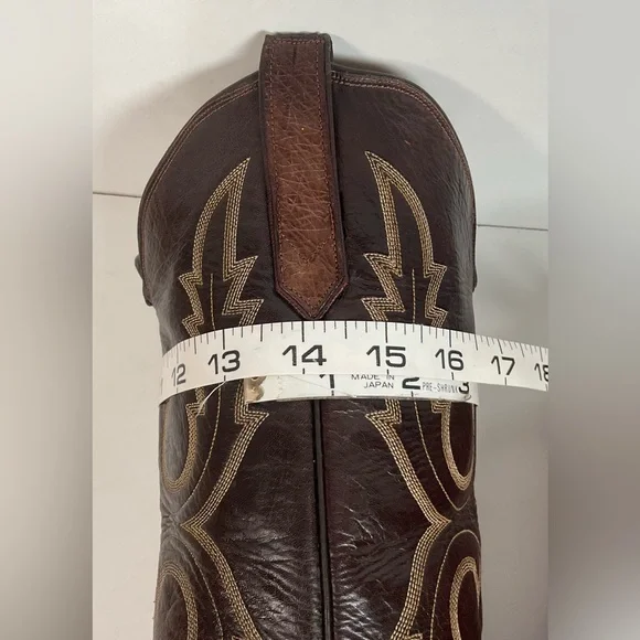Rios Of Mercedes Tobacco Brown Ostrich Cowboy Boots Men’s 8.5 B | Women’s 9.5 - Picture 13 of 16